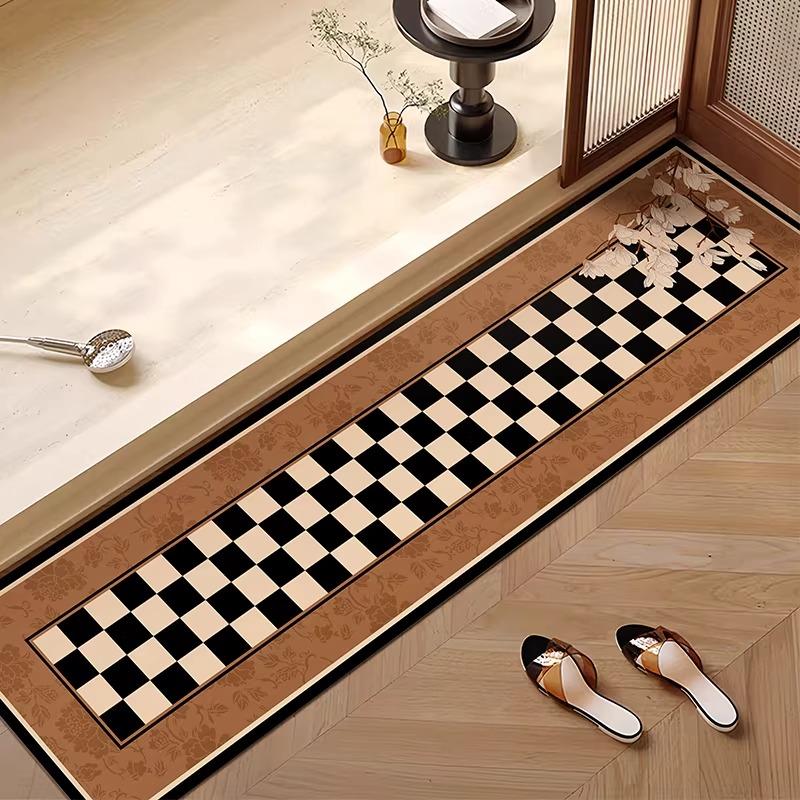 Bathroom Carpet Water-absorbing Non-slip Narrow Door Sill Floor Mat Toilet and Kitchen Door Room Diatom Mud Rug