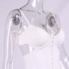 Top model, popular European and American women's clothing, sexy slim-fitting navel fish bone neck sling vest women