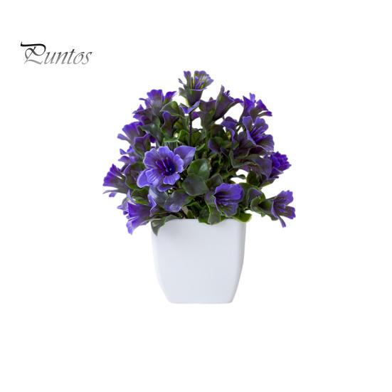 

Поддельное растение в горшке, не выцветающее искусственное сиреневое бонсай, реалистичное красочное имитационное зеленое растение для украшения дома фиолетовый