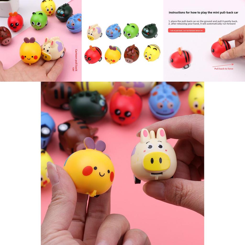 Childrens Cartoon Bunny Mini Pull Back Car With Animal Design For Kids Playroom Decor