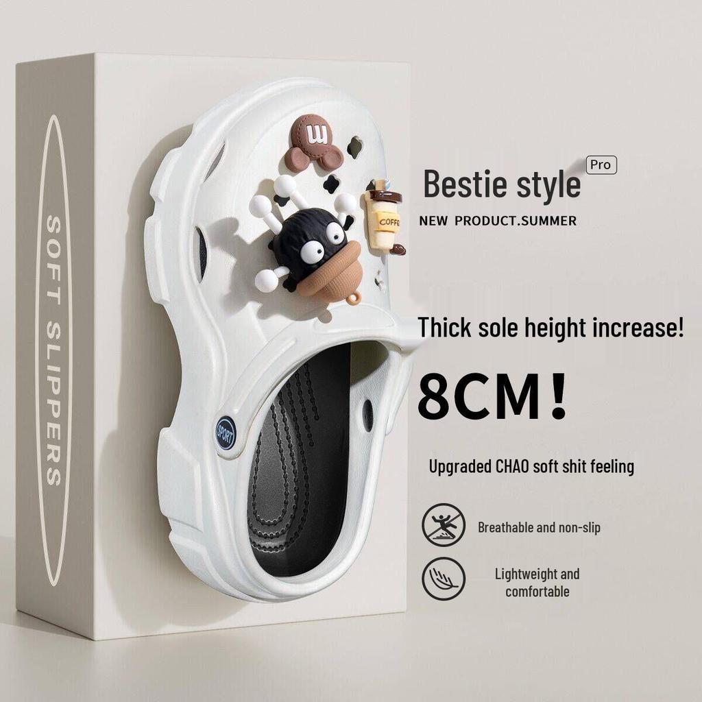 Sandales EVA à Talons Hauts pour Femmes - Semelle Épaisse 8CM Chaussures de Plage d'Été