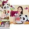 Creative Reversible Panda Plush Toy Soft Adorable Unicorn Pillow For Girls Birthday Gift