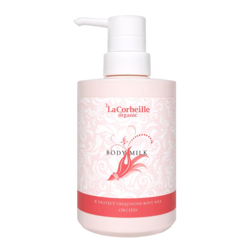 La Corbeil Double Protect Ubiquinone Body Orchid Moisturizing Milk, 400ml, Scent, Organic,