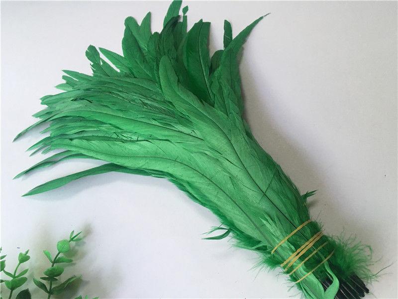 

10 шт./лот Натуральные перья петушиного хвоста 25-30 см 10-12 Перья фазана для рукоделия Свадебное украшение DIY Одежда Плюмаж зелёный