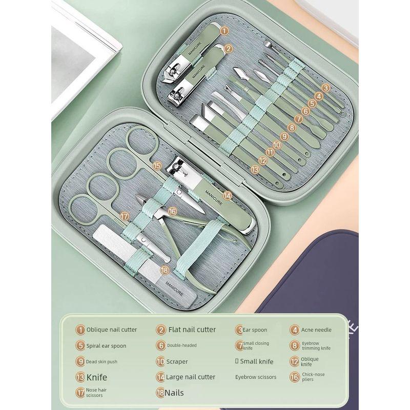 Nail Clippers Suit Nail Scissors For Home Unisex Special Use Pedicure Tools Nail Clipper Pliers Original Manicure 18-Piece Set
