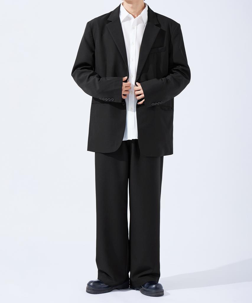 TOPBOY Easy Wide Elastic Waist Slacks Black