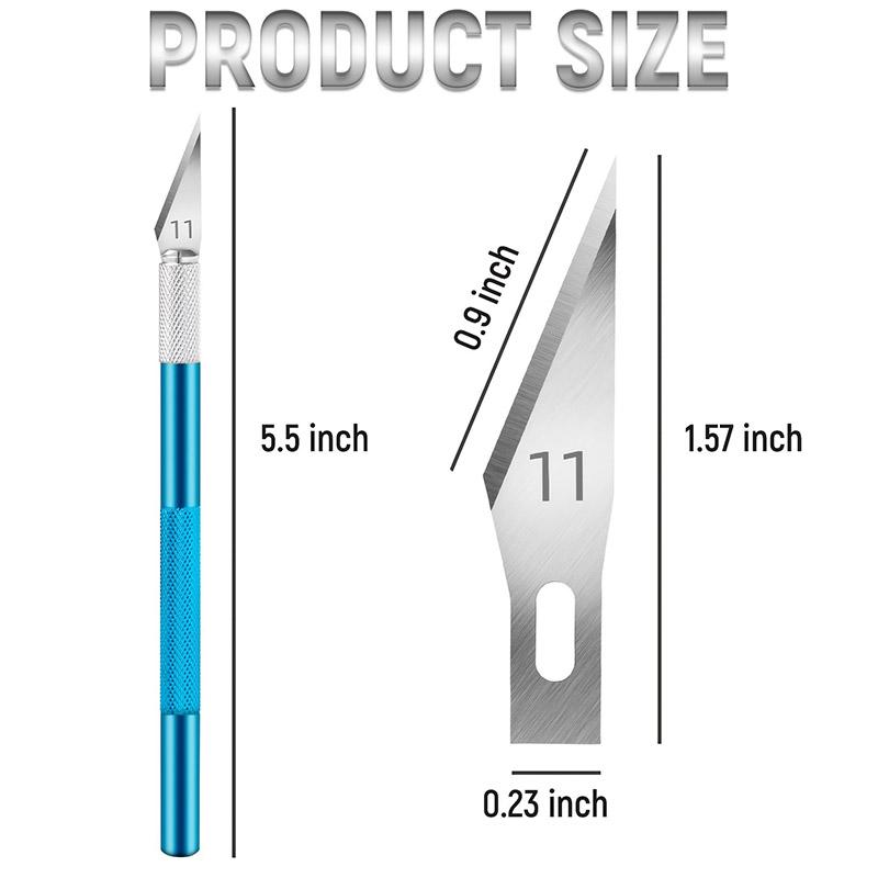 Multicolor Stainless Steel Engraving Knife Blades, Metal Blade, Wood Carving Blade Replacement, Surgical Scalpel Craft Tools,