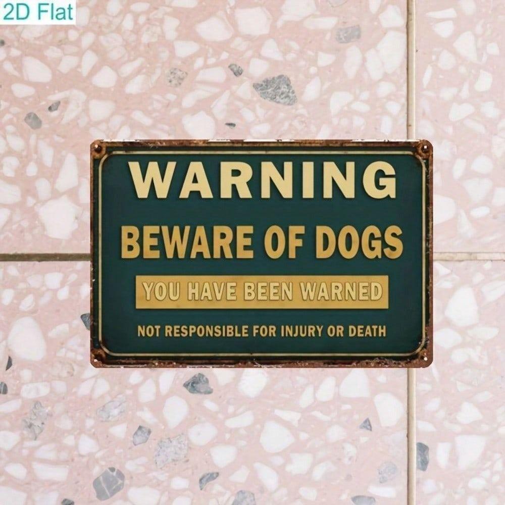 Vintage Metal Poster Dog Wall Art Garage Decor