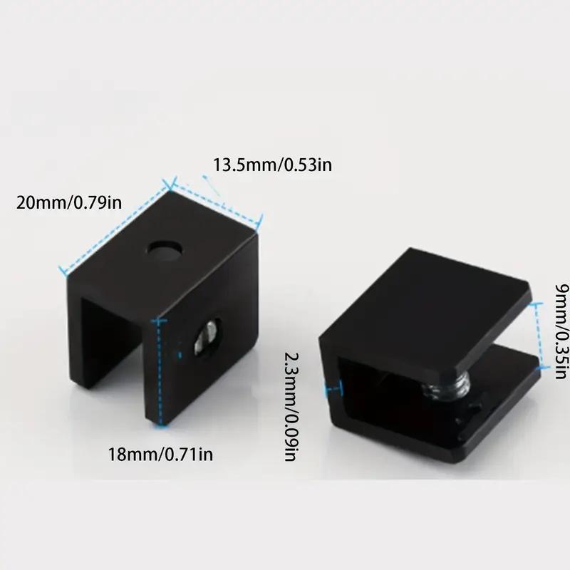 4Pcs Shelf Clips Load Glass Shelf Brackets For Bathroom Mirror Cabinet Aluminum Glass Clamp Mounting Hardware Mirror Brackets