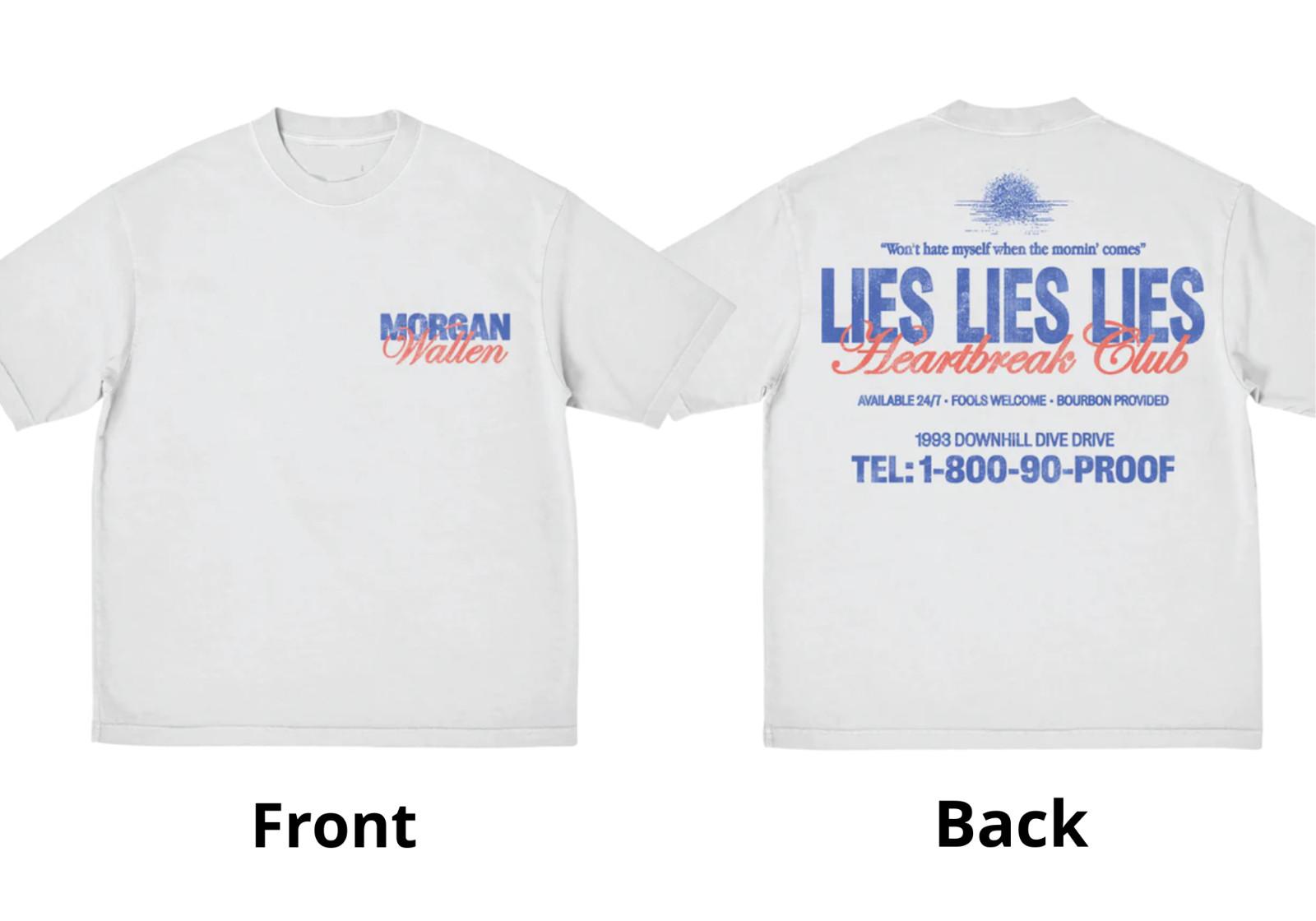 Morgan Wallen Lies Lies Lies T-Shirt All Size Reprint XXXXL