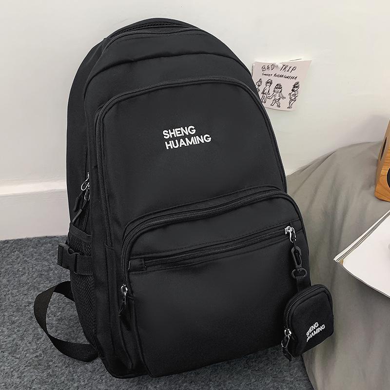 Men's College Students Solid Color Middle School Students Junior High School Students Female Backpack