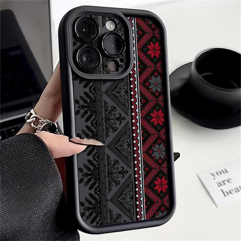 Shockproof Case For iPhone 17 Air 16 15 14 Pro Max 12 13 17 Pro 16e 17e 16 15 Plus Vintage Totem Patterned Soft TPU Phone Cover
