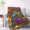 Monster Truck Madness ' Bedding Lightweight Blanket Customize Your Name Ultrasoft Great For Sofa Couch Office Bed Picnics Allseason Use Cozy Home