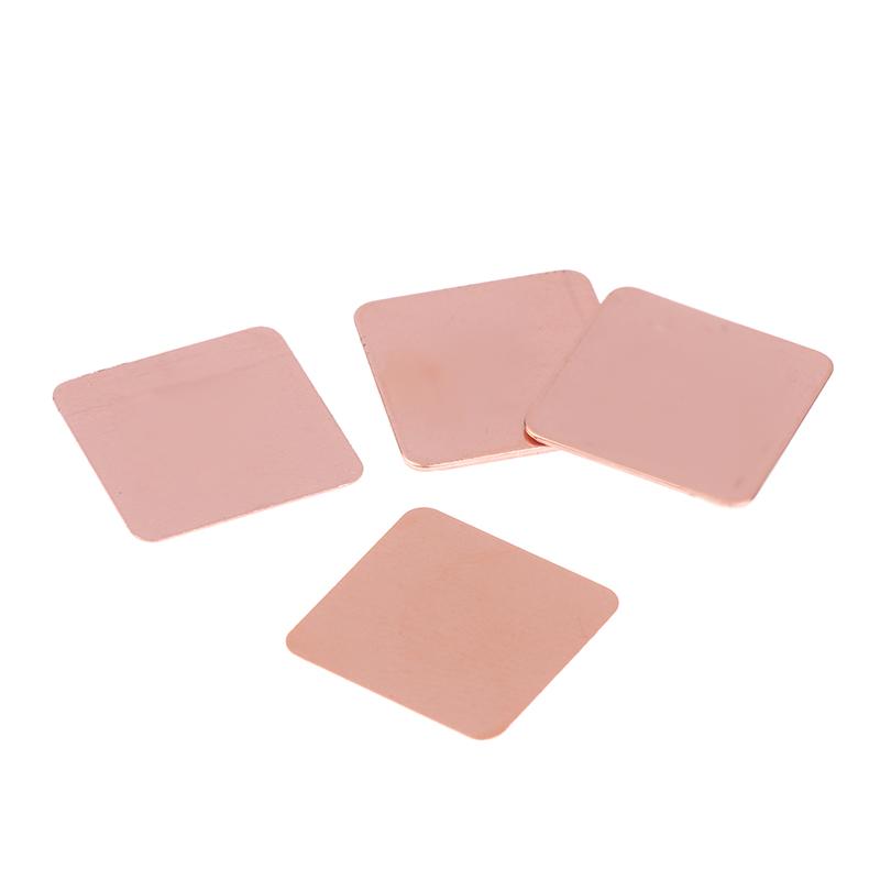10Pcs 0.1/0.3/0.4/0.6Mm Thickness Laptop Copper Sheet Plate Strip Shim Thermal Pad Heatsink Sheet For Gpu Cpu Chip Ram Cooling