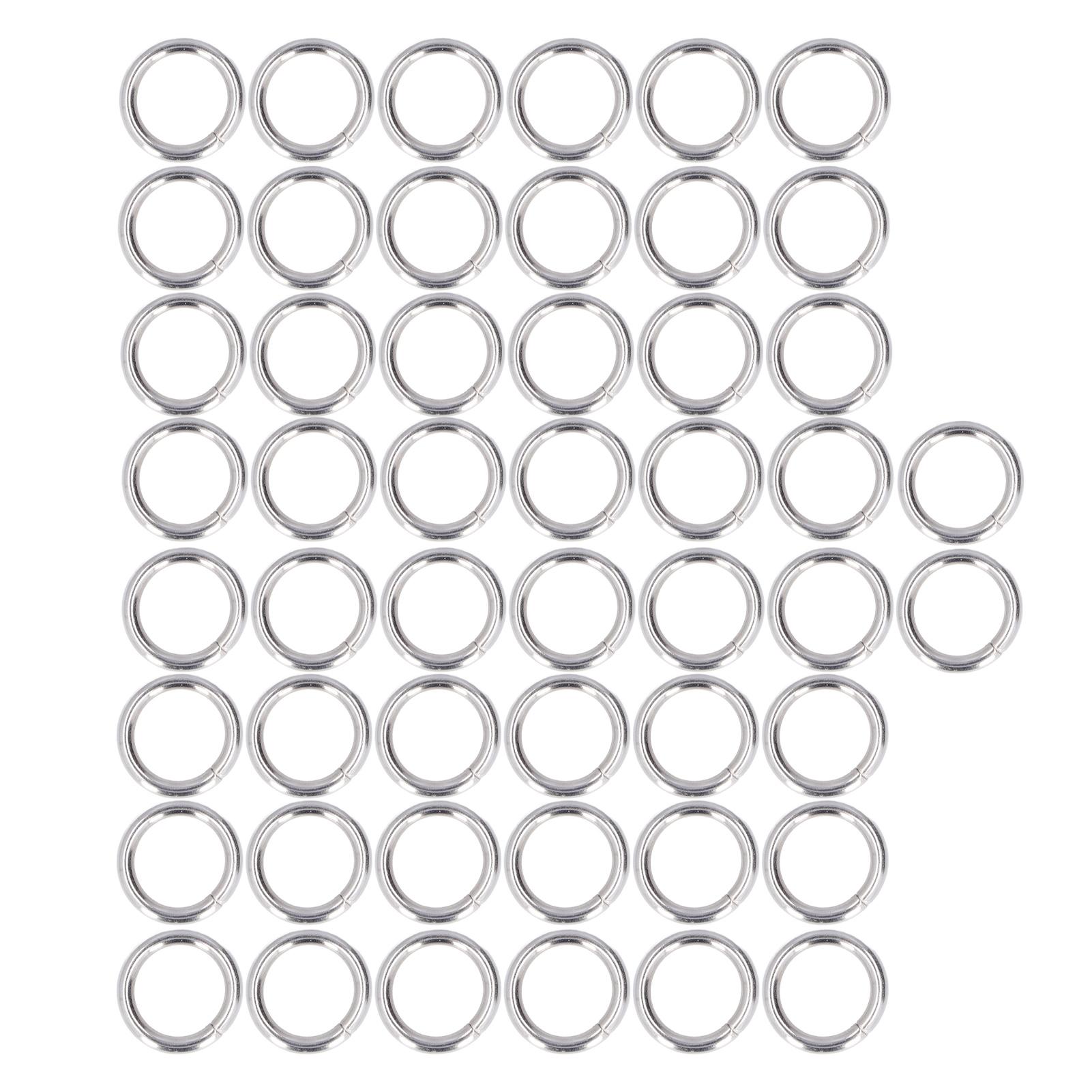 50Pcs Metal Rings Durable Exquisite Multifunctional Wear Resistant Fadeless Metal O Rings for Bag Clothes Beads 15x3mm