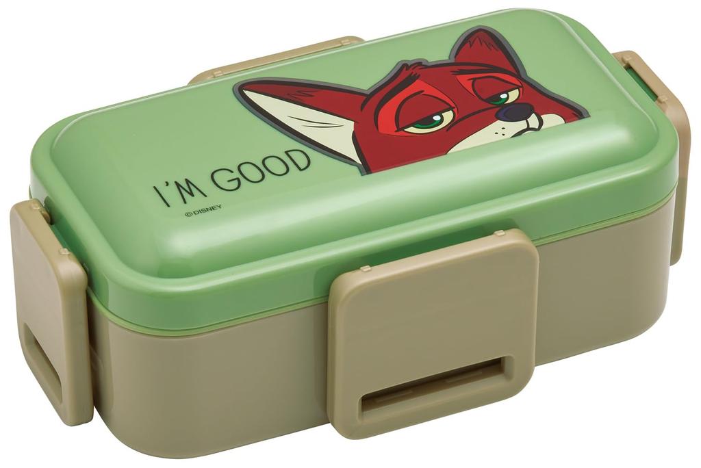 Skater Bento for Made in with a Soft Dishwasher and Microwave Disney Zootopia Nick Box, 2-Tier, 600ml, Women, Japan, Dome-Shaped Lid, Safe, Design,