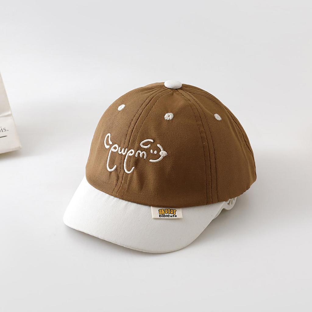 Fashion Patchwork Letter Baby Sun Hat Short Brim Baseball Cap for Boy Girl Kids Sunshade Peaked Hats