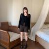 Women's Plus Size Korean Style Woolen High Waist Straight Leg Shorts