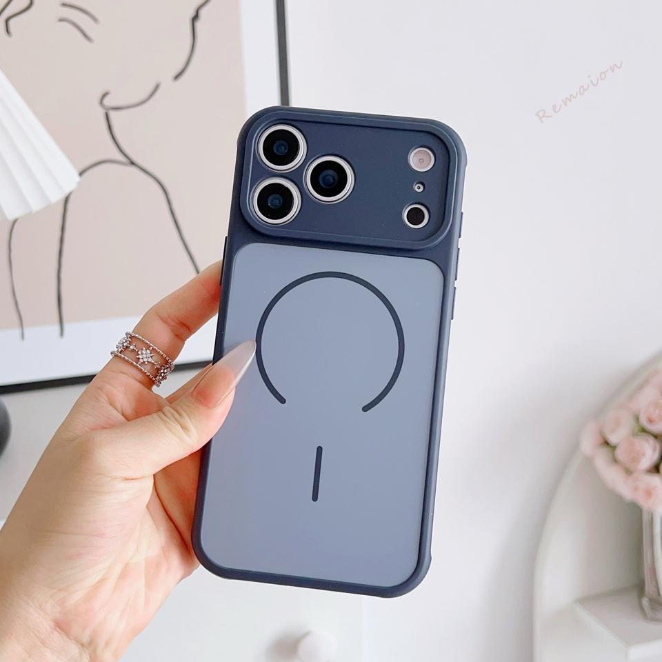 

Magnetic Phone Case For iPhone 13 11 12 14 15 16 Pro 17 Max Air Magsafe Heat dissipation Wireless Charge Silicon Protector Cover For iPhone 11Pro