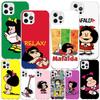 Cartoon Cute Mafalda Phone Case For iPhone 17 Air 16 Pro Max 16E 15 + 14 Plus 11 12 13 Mini 7 8 SE Gift Print Cover Fundas