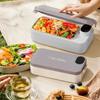 Scatola Pranzo Elettrica Termoisolante Scaldavivande Elettrico Senza Acqua per Viaggio in Auto