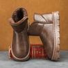 High quality winter warm piled thickened snow boots large size versatile warm cotton shoes non-slip cotton shoes