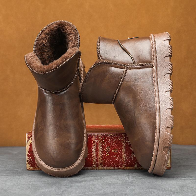 High quality winter warm piled thickened snow boots large size versatile warm cotton shoes non-slip cotton shoes