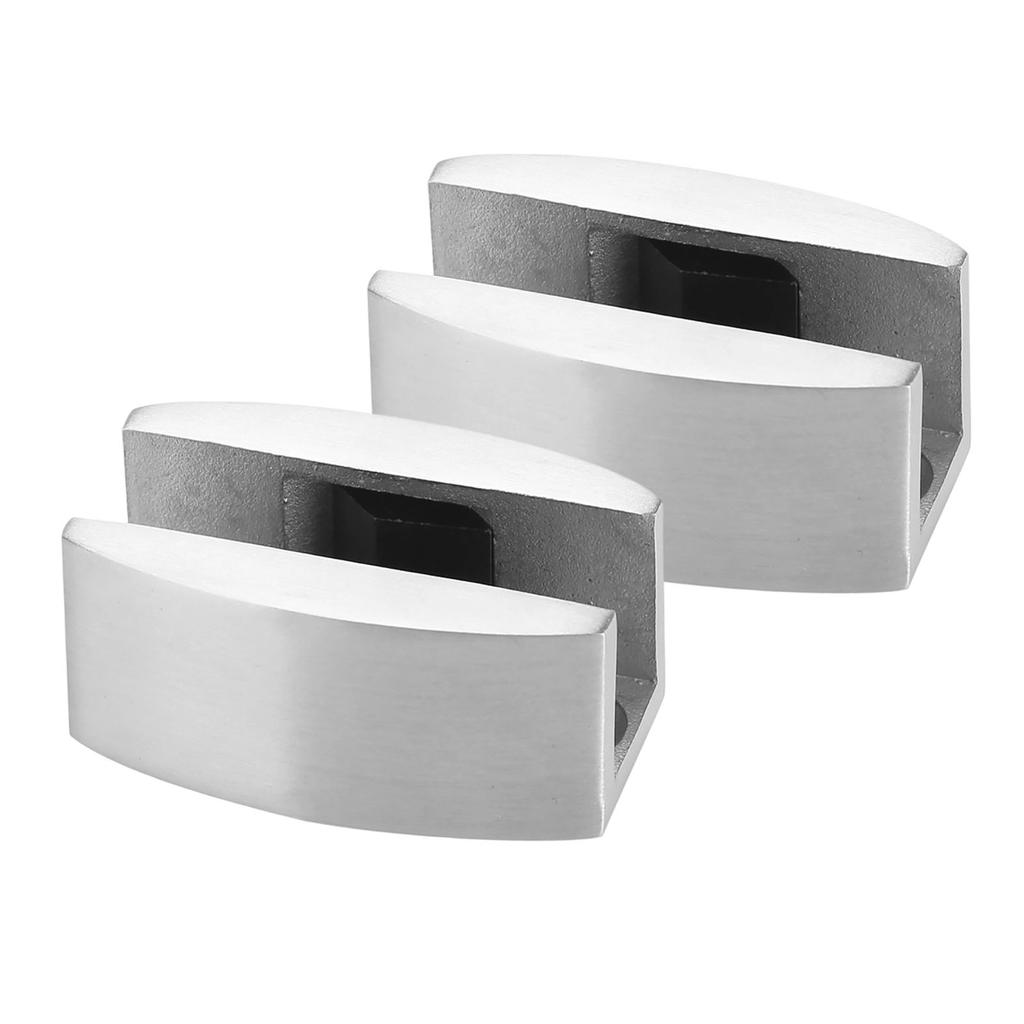 2pcs Stainless Steel Door Bottom Guides Stable Shower Sliding Door Swing Stoppers for Bedroom Kitchen Doors