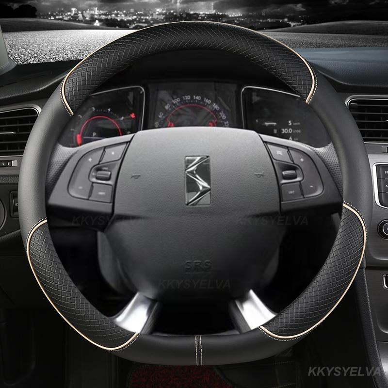 Mikrofaser-Leder-Auto-Lenkradbezug für Citroen C3-XR C4 Sega C4L Elysee DS3 DS4 DS5 DS6 DS7 DS9 Auto