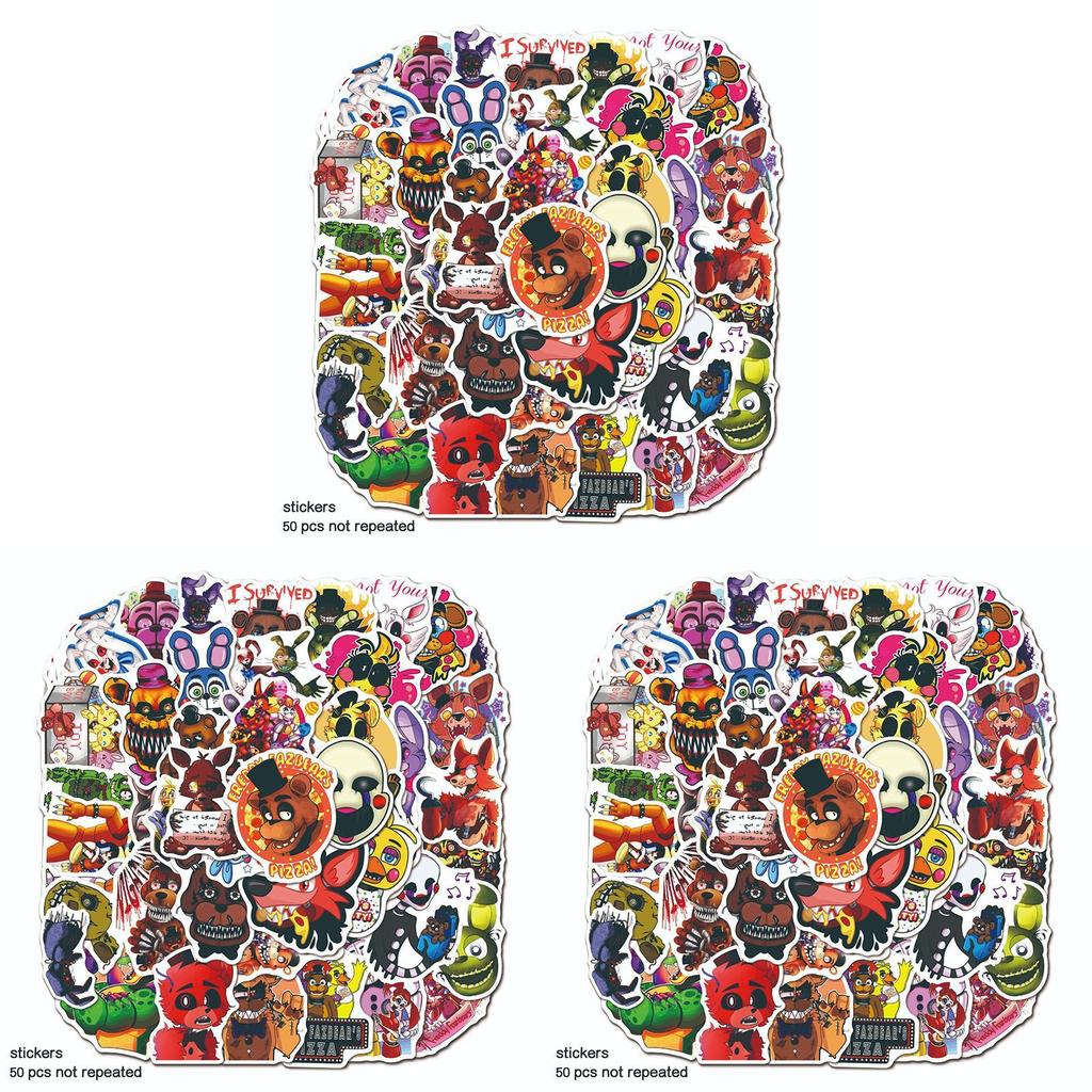 Fnaf Security Breach Cartoon Game Anime Stickers For Luggage And Phone