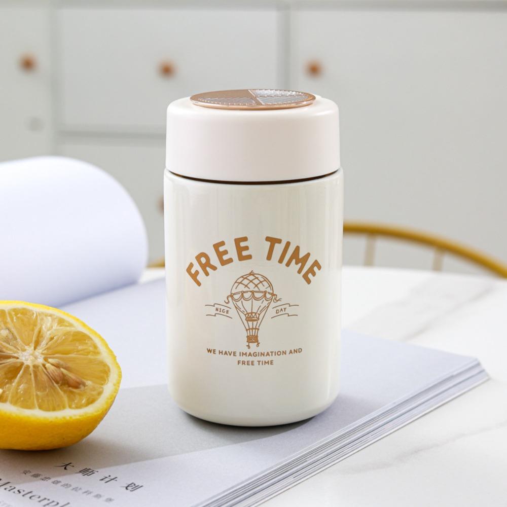 

Insulated Portable Vacuum Flask Stainless Steel Thermal Water Bottle Practical Gift бежевий