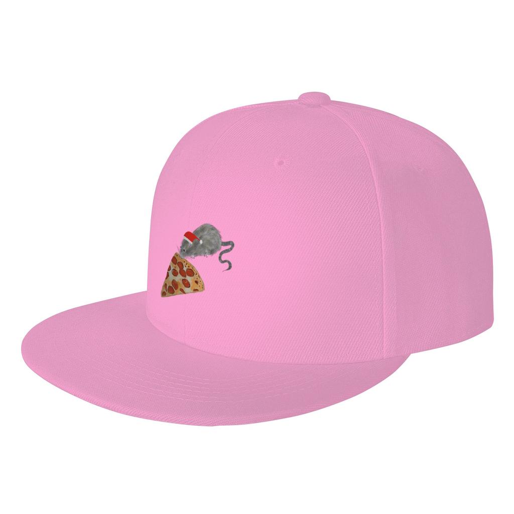 Fashion A Very NYC Christmas  Pizza Rat Flat Brim Sun Hat  Soft And SkinFriendly Cap Unisex