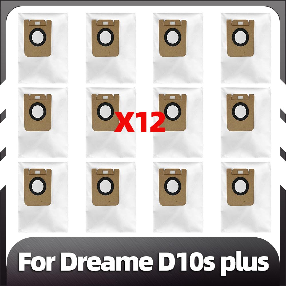 Compatible for Dreame D10s Plus Robot Vacuum Main Side Brush HEPA Filter Mop Pad Dust Bag Replacement Spare Parts Accessories