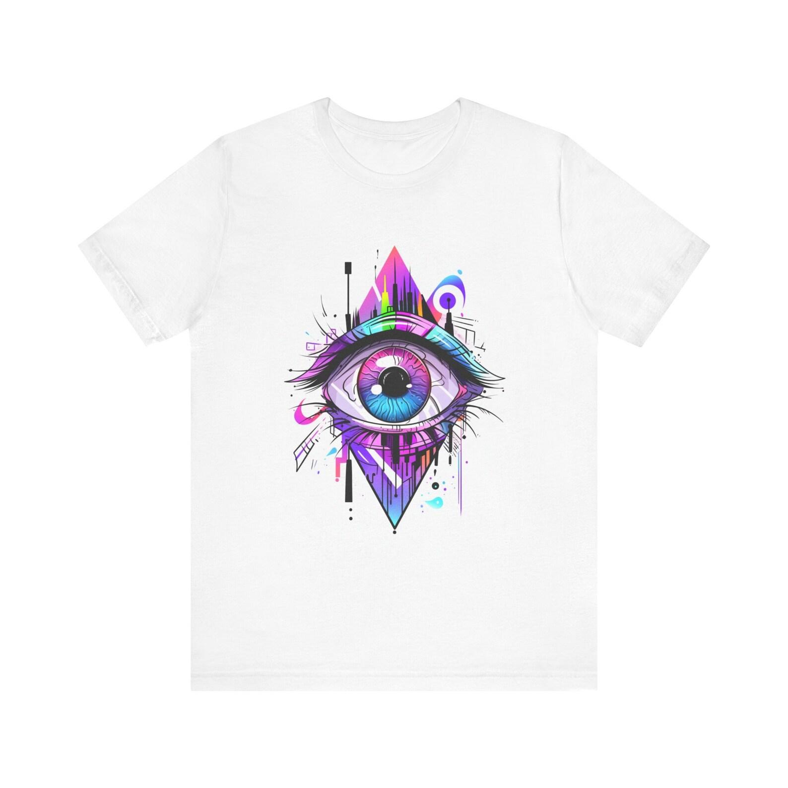 Abstract Eye T-Shirt: Psychedelic Third Eye Graphic Tee 3XL