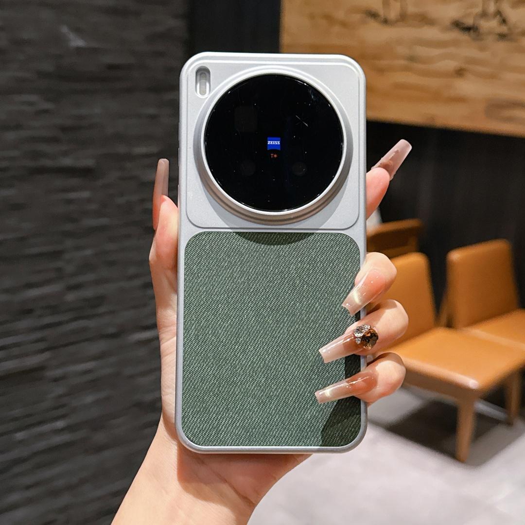

Чехол для Vivo X300 Pro Защитная холщовая накладка Сплошной рисунок Magsafe Задняя крышка для мобильного телефона vivo X300