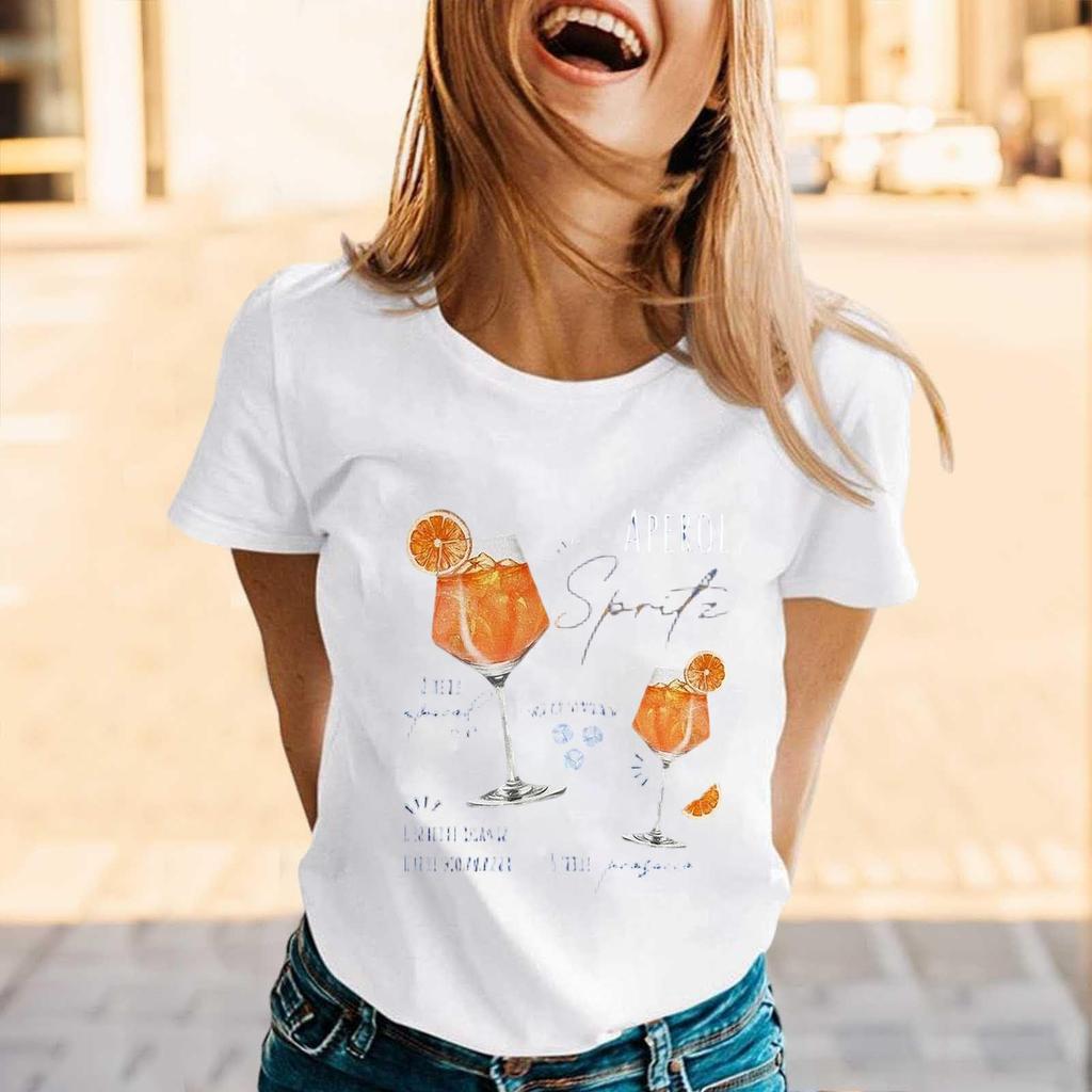 Summer Party Travel Short-sleeved T-shirts and Shirts, Weekend Casual Loose Vacation Shirts