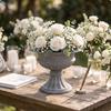 Pedestal Urn Planter Floor Standing with Base Vintage