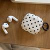 Simple Black White Polka Dot Pattern Glossy Protective Earphone Case Suitable for AirPods Pro3 Pro2 1 2 3 4 Pro Anti-fall Cover