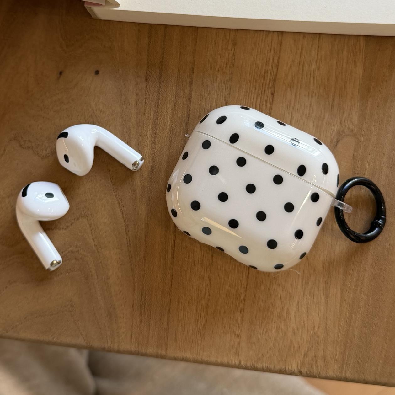 Phone Case Cswo02 Black/White Simple Polka Dot Pattern Glossy Protective Earphone Case Suitable For Airpods Pro3 Pro2 1 2 3 4 Pro Anti-Fall Cover