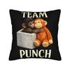 Pillow Case Baby Monkey Punch Cute Monkey Punch Comfy  Pillow Cover For Office Car Home Decor Retro Trendy Pillowcases