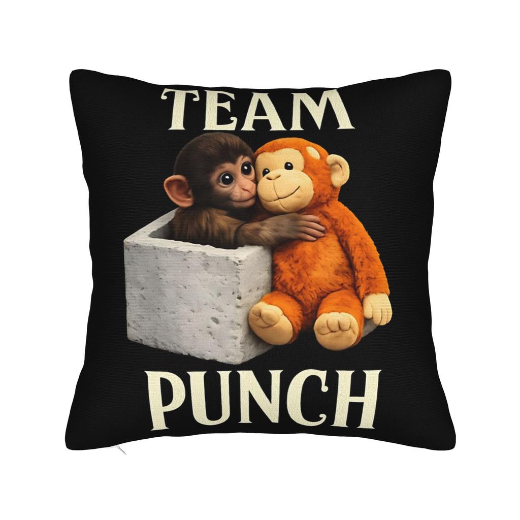 Pillow Case Baby Monkey Punch Cute Monkey Punch Comfy Pillow Cover For Office Car Home Decor Retro Trendy Pillowcases