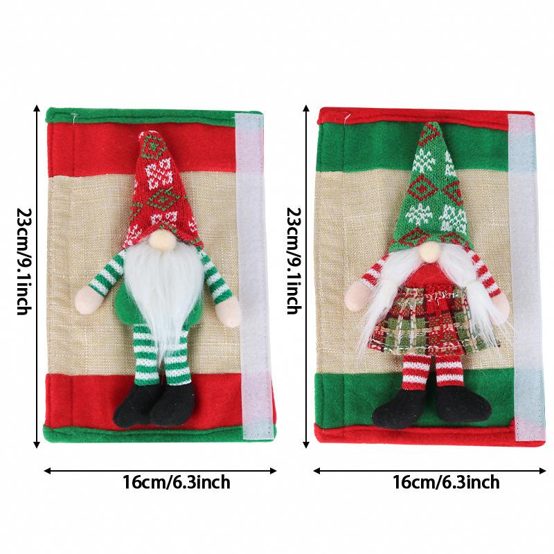 Christmas Handle Cover Christmas Atmosphere Elf Design Store Decoration Home Decor Multifunctional 2PCS/Set