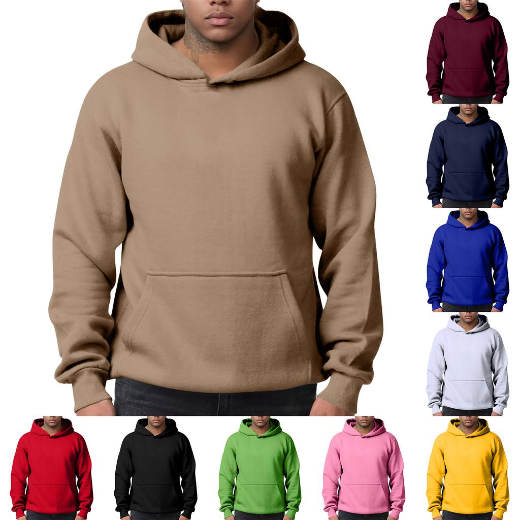 Men's Fleece Hoodie Casual Long Sleeve Sweatshirt