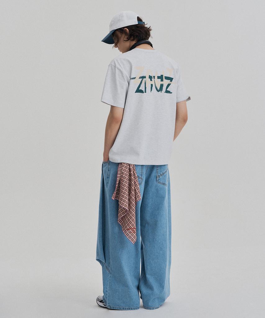Jenyujeu Rivers Paint T-Shirt - Melange Gray