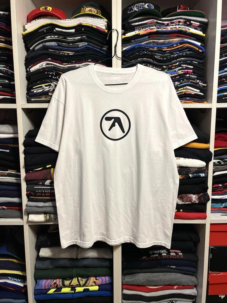 Vintage Aphex Twin Richard James Techno Ambient DJ T-Shirt Size XL White