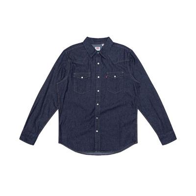 Men's Classic Western Standard Fit Denim Shirt Dark Wash 85745-0002
