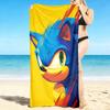 1Pc Sonic Hedgehog Artwork Beach Towel, Quick Dry, Multi-Use for Beach Pool Gym Yoga Home Travel, Christmas, Halloween, Xmas Gift M929206
