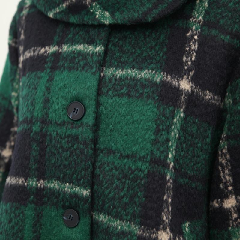 Shiz Madam Women Wool Jacket Turtleneck Loose Sleeve J31760