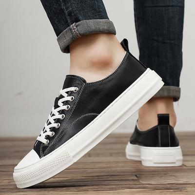 Street Style Men's Skateboard Shoes Anti-slip Outdoor Casual Shoes Genuine Leather Male Vulcanize Footwear High Quality Sneakers