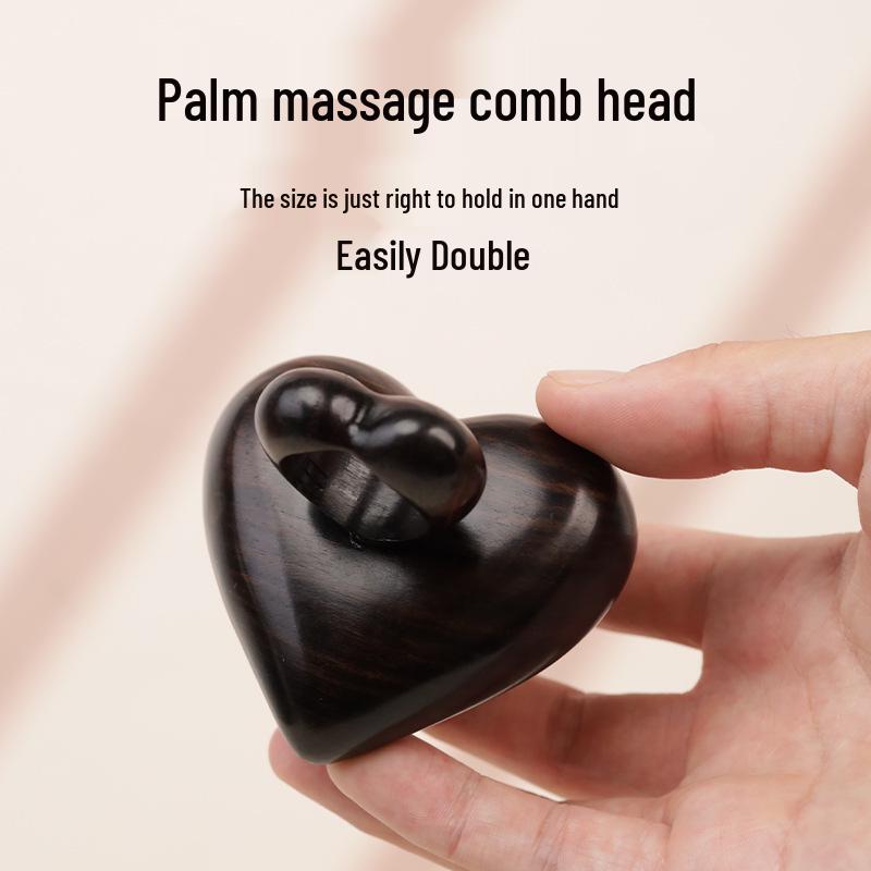 Purple Sandalwood Gua Sha Massage Comb for Scalp Therapy and Hair Care